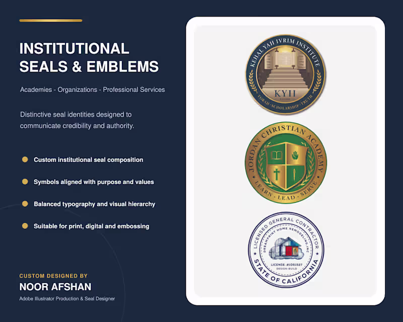 Cover image for Institutional Seal & Official Emblem Designs