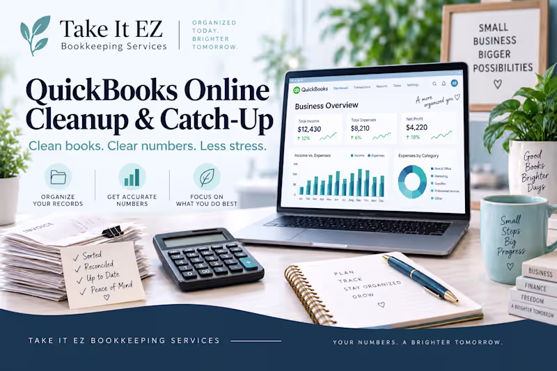 Cover image for QuickBooks Online Cleanup & Catch-Up