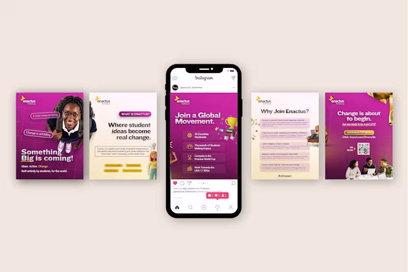 Cover image for Enactus Instagram Carousel designs