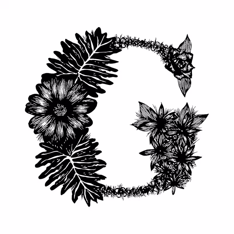 Cover image for Illustrated Lettering with flowers