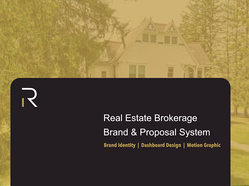 Cover image for Real Estate Brokerage Brand & Dashboard System