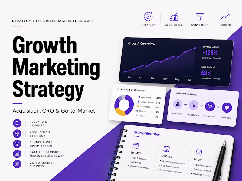 Cover image for Growth Marketing Strategy | Acquisition, CRO & Go-to-Market