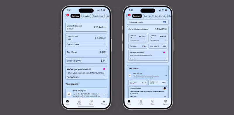 Cover image for Finsurance app home