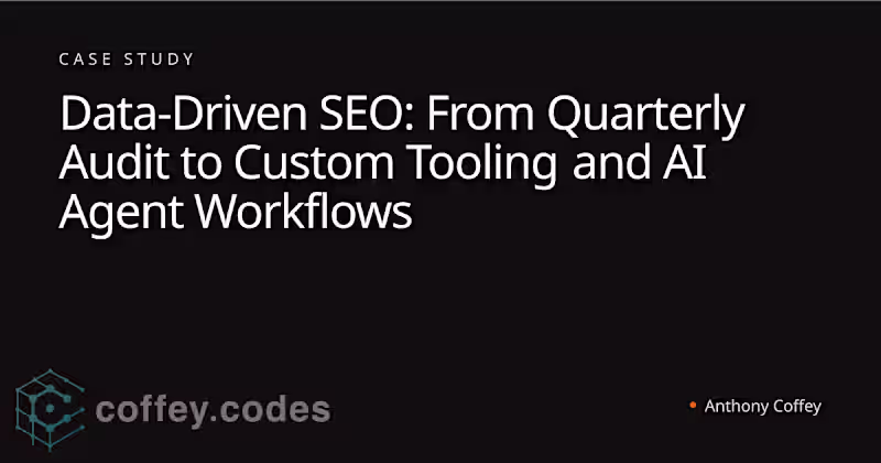 Cover image for Development of a Repeatable SEO Operation for coffey.codes