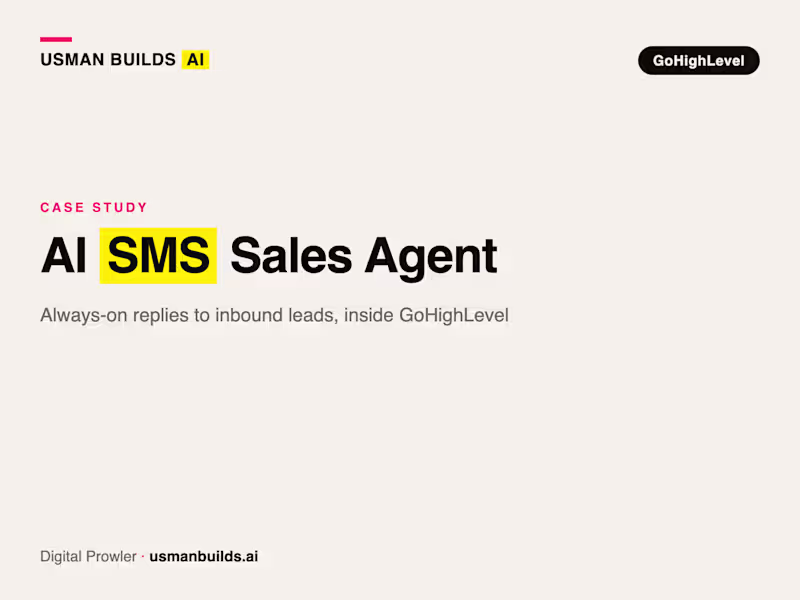 Cover image for AI-Powered SMS Response Agent for GoHighLevel