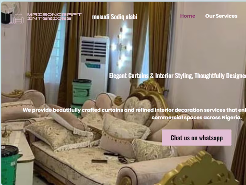 Cover image for Website design for / Maison_Craft Interiors on Strikingly