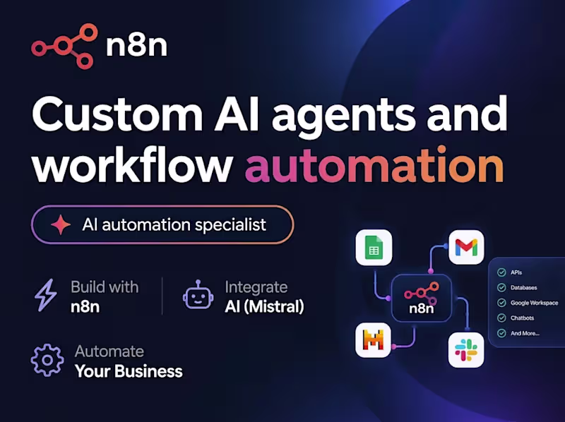 Cover image for I will build custom AI automation workflows for your business us