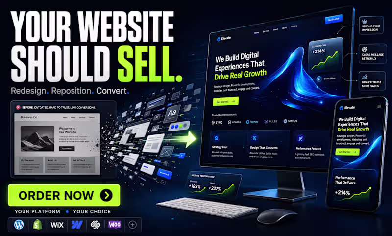 Cover image for I will design a high converting landing page  +website for you 