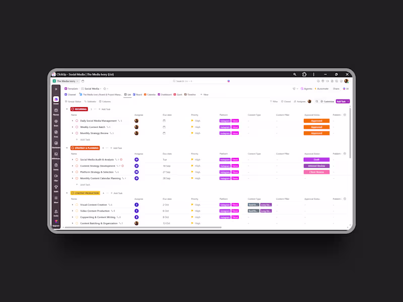 Cover image for Workflow Management with Clickup
