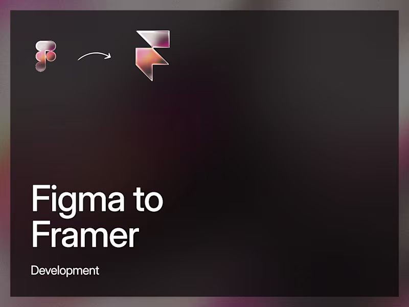 Cover image for Figma to Framer
