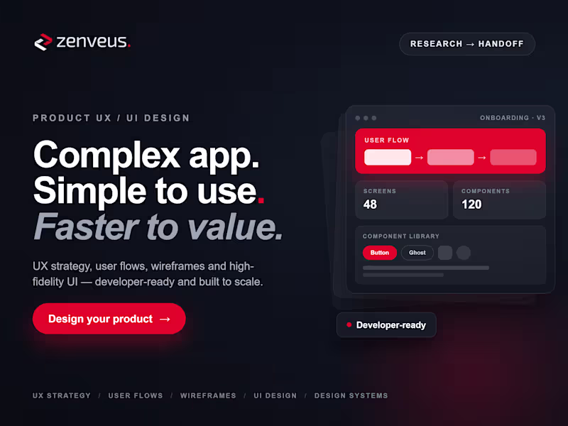 Cover image for UX/UI Design for SaaS, Web Apps & Digital Products