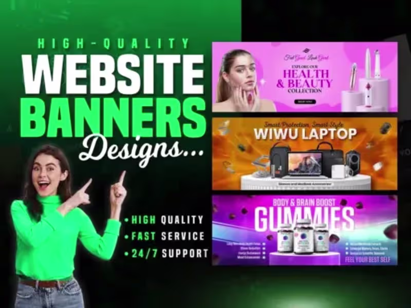 Cover image for I will design web banners and  sliders for your website and ads