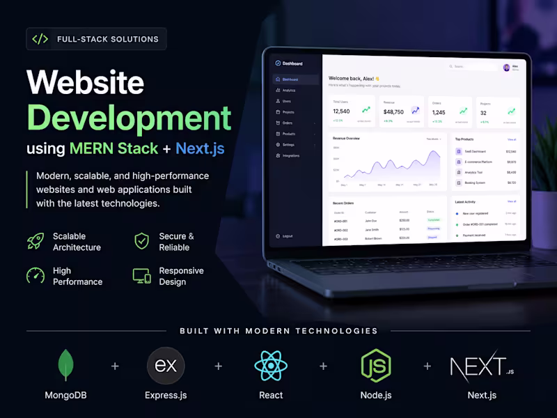 Cover image for Mern Stack (Full stack) Website Development