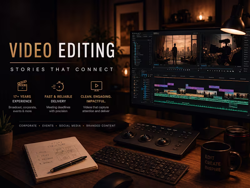 Cover image for Professional Video Editing for Brands & Businesses
