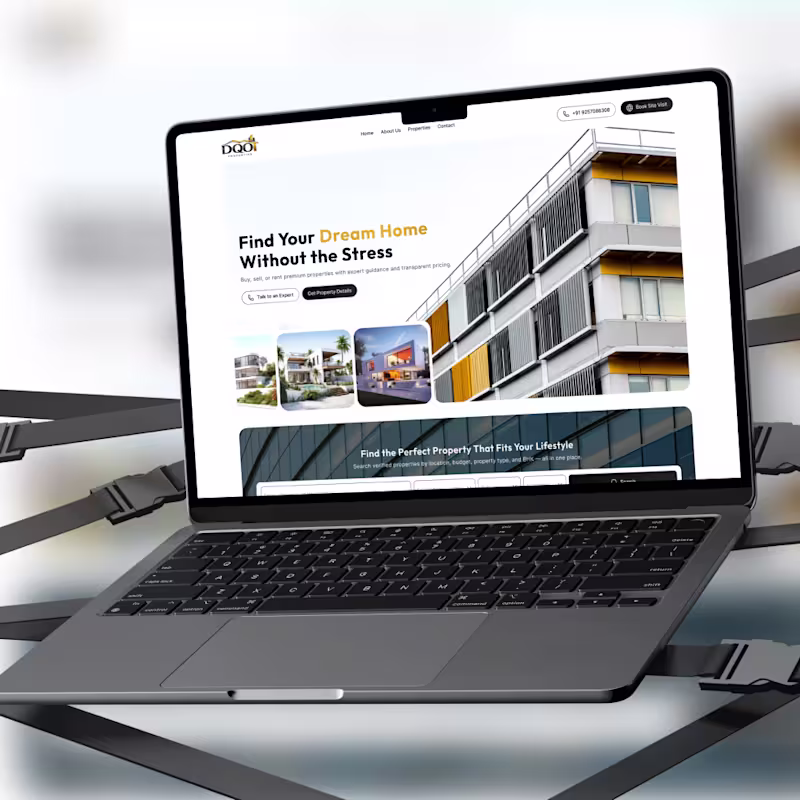 Cover image for Real Estate Website Design
A modern,