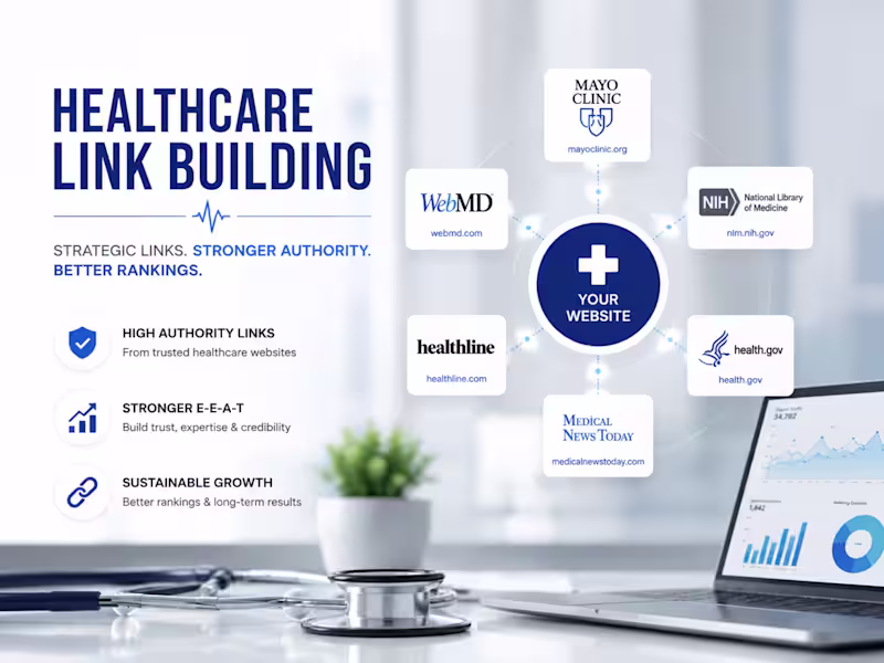 Cover image for Healthcare Backlinks for E-E-A-T & Authority Growth