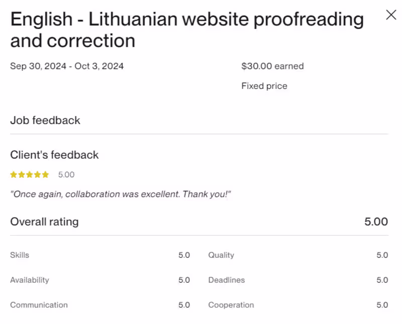 Cover image for Proofreading and correcting Lithuanian website