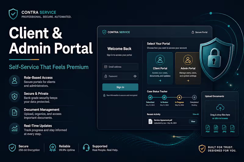 Cover image for Client Portal / Admin Portal