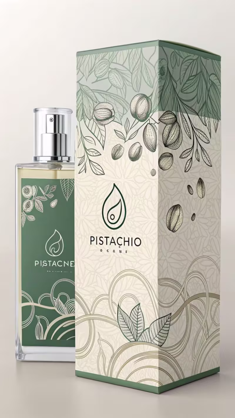 Cover image for Pistachio Perfume Packaging Design |