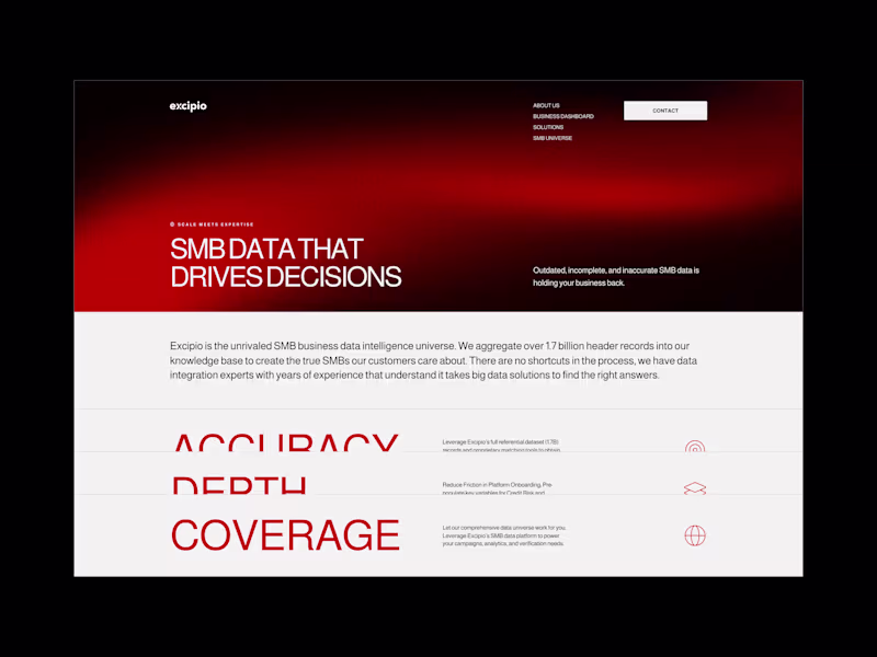 Cover image for Excipio web design