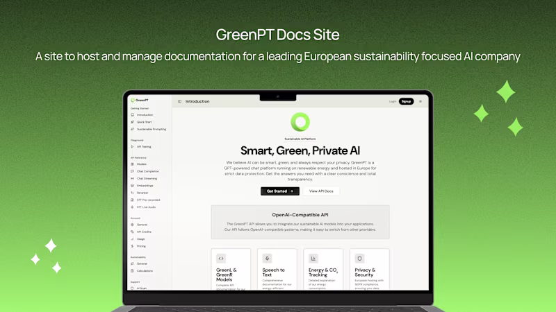 Cover image for GreenPT Docs Site