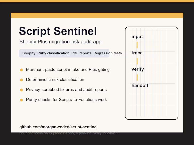 Cover image for Script Sentinel - Shopify Plus