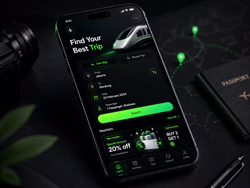 Cover image for Travel Booking App UI — Premium Mobile Experience