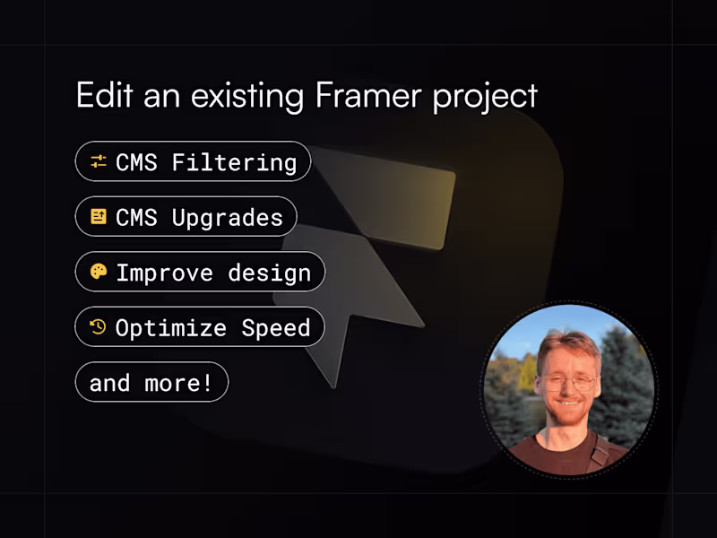 Cover image for Edit an existing Framer Project