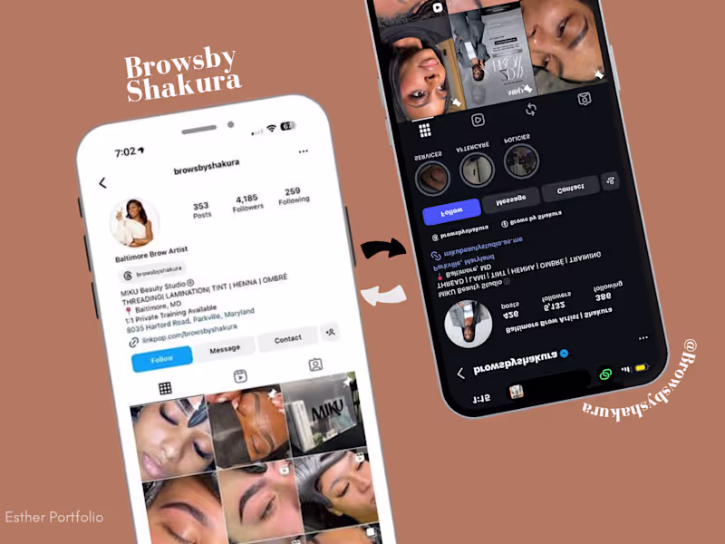 Cover image for Instagram Strategy and Management for BrowsbyShakura