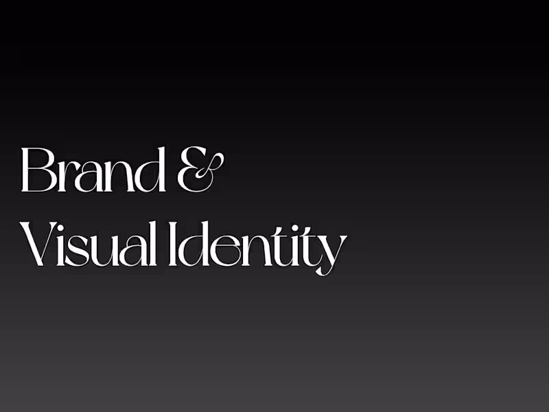 Cover image for Brand & Visual Identity