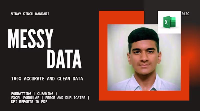 Cover image for Are you tired of messy data..?? Don't Worry. I am here to re...