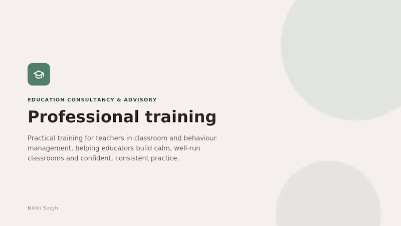 Cover image for Professional Training
