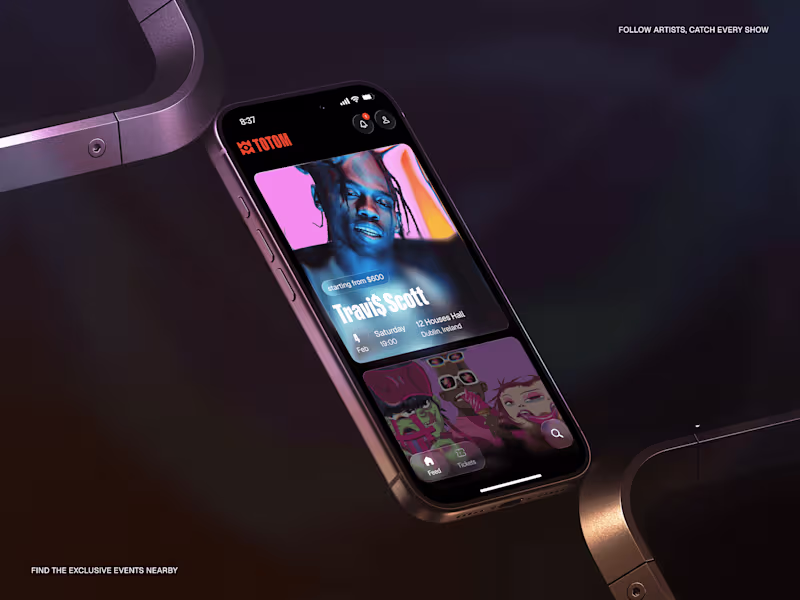 Cover image for Totom. Concert Ticket Booking App