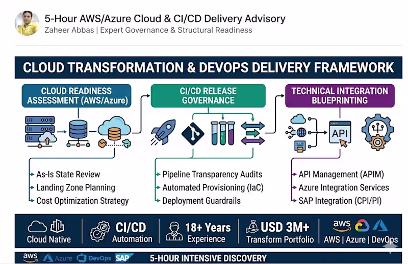 Cover image for 5-Hour AWS/Azure Cloud & CI/CD Delivery Advisory