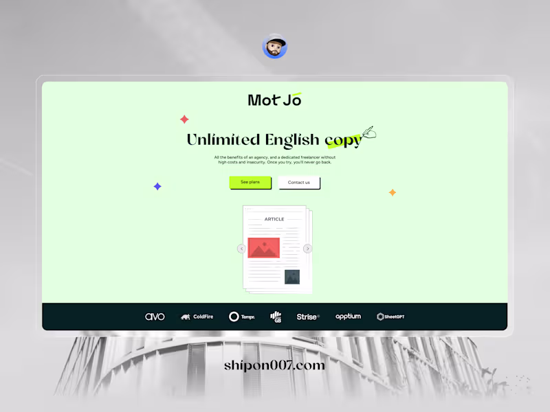 Cover image for MotJo — Unlimited English Copywriting