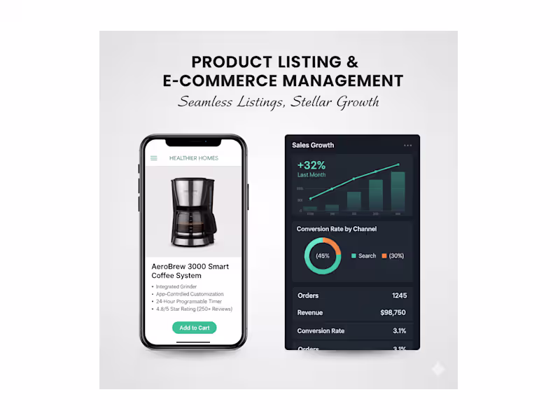 Cover image for I offer Ecommerce Product listing & Data Entry Services. 