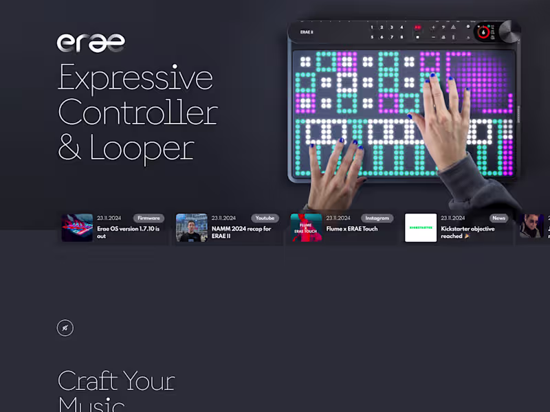 Cover image for Erae 2: Innovative MIDI Controller & Looper