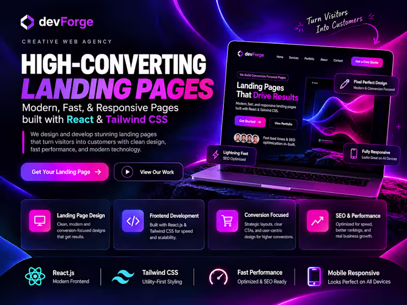 Cover image for High-Converting Landing Page for SaaS & Startups