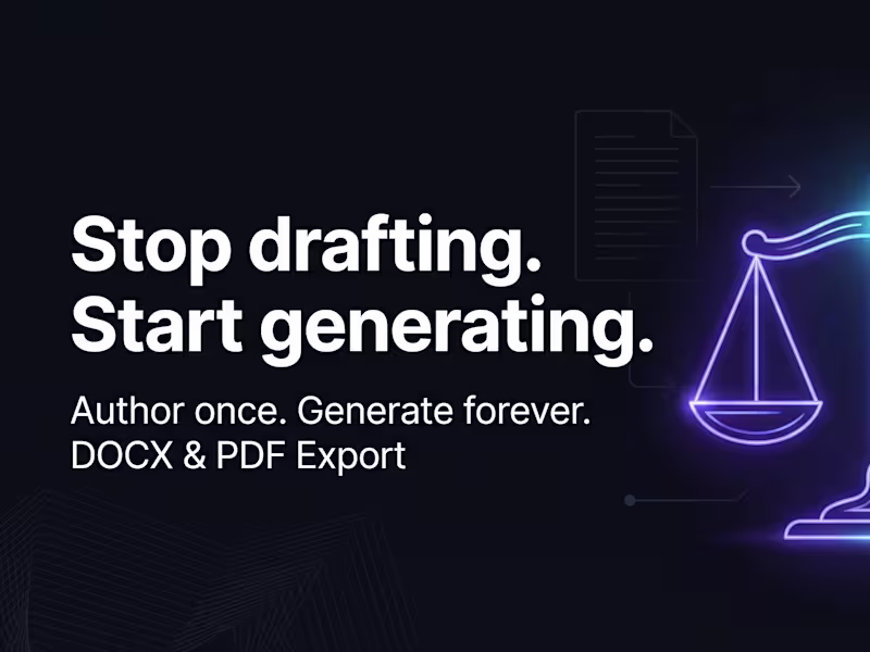 Cover image for CaseForge - Legal Document Automation SaaS Platform