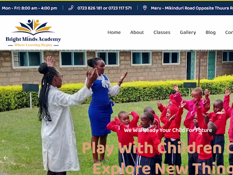 Cover image for Bright Minds Academy – Meru Bright Minds Academy is a private i…