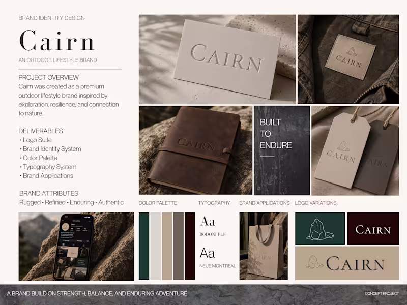 Cover image for Cairn Outdoor Lifestyle Brand Identity