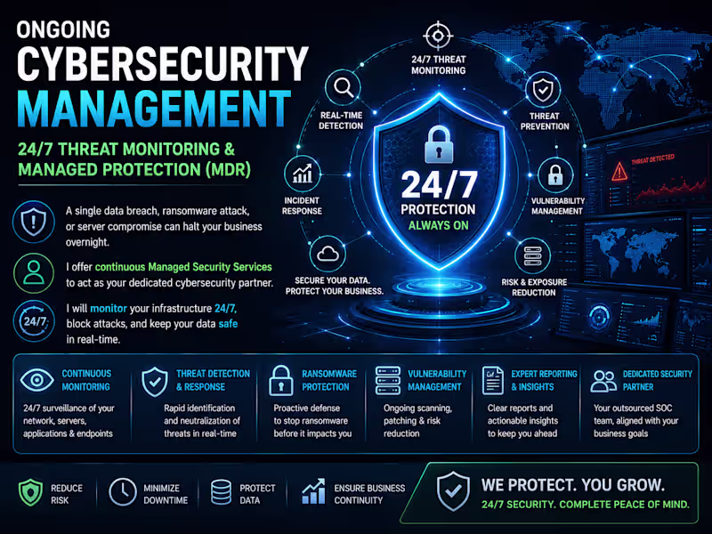 Cover image for 🛡️ Ongoing Cybersecurity Management: 24/7
