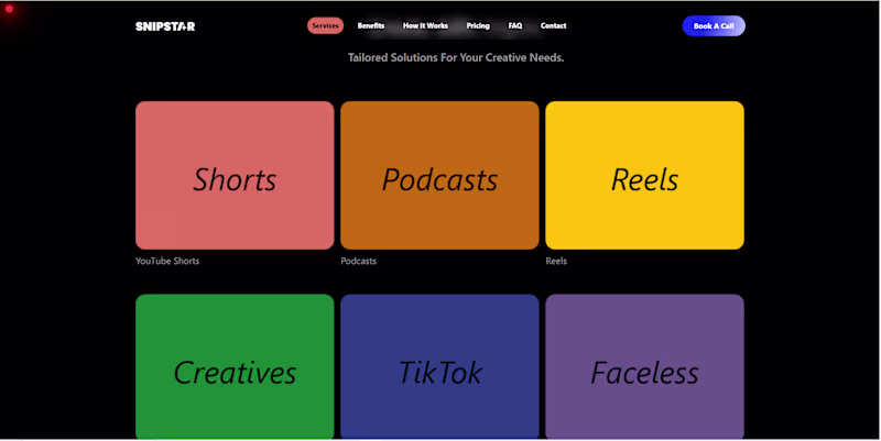 Cover image for SNIPSTAR Developed SNIPSTAR, an intuitive video editor tool ...