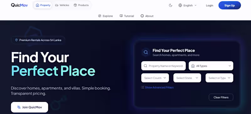 Cover image for QuicMov is a full-stack rental