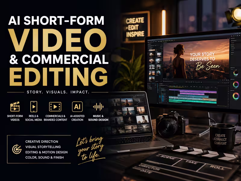 Cover image for AI Short-Form Video & Commercial Editing