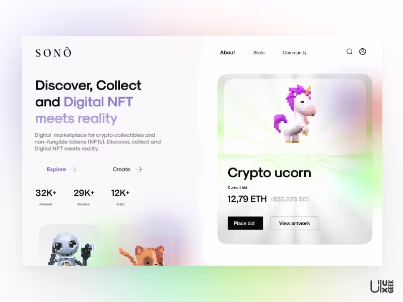 Cover image for SONO | NFT Marketplace Website
