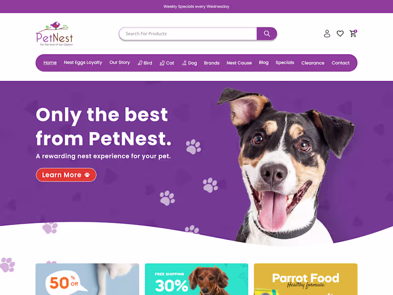 Cover image for PetNest — E-Commerce Website UI