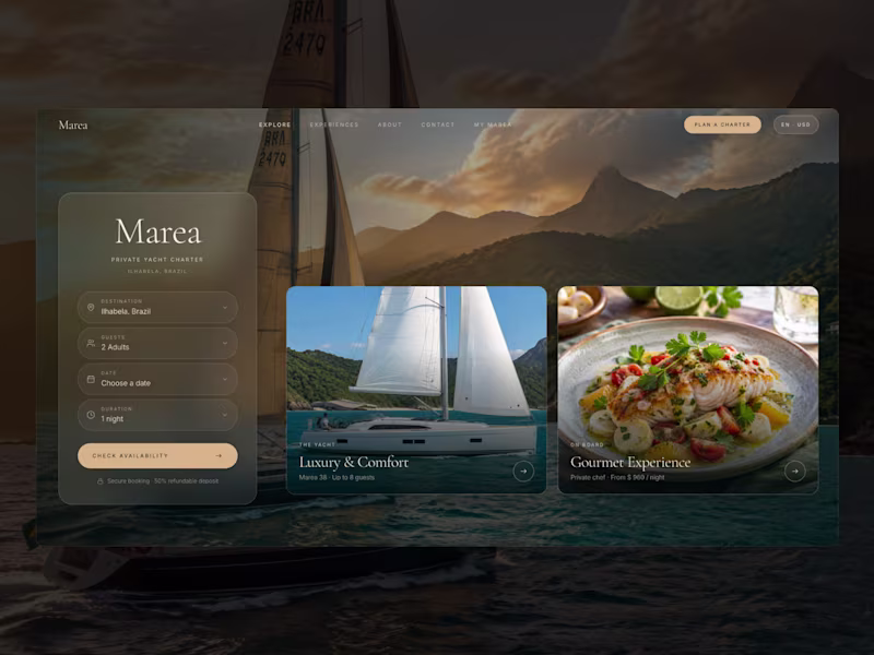 Cover image for Marea — Private Yacht Charter
Booking