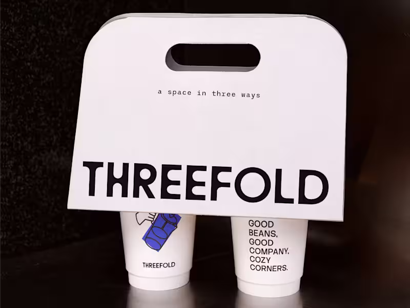 Cover image for Threefold an urban café made