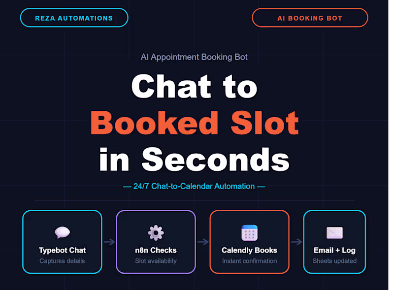 Cover image for AI Appointment Booking Bot | 24/7 Chat-to-Calendar Automation